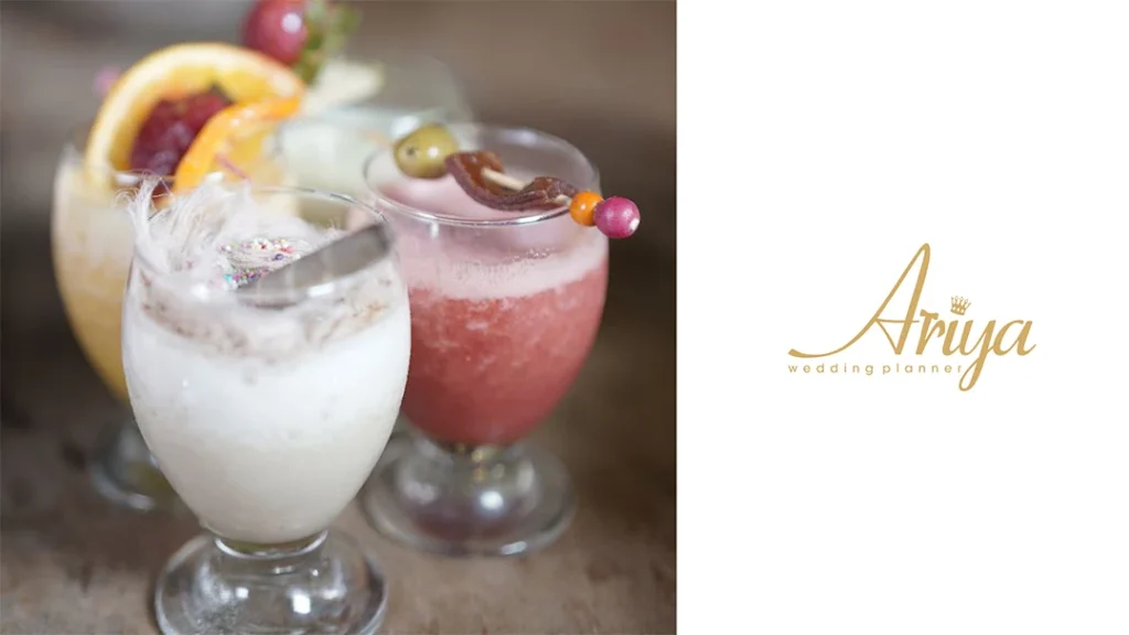 آب میوه طبیعی مراسم عروسی عقد تشریفات آریا با امیر نیاکانی