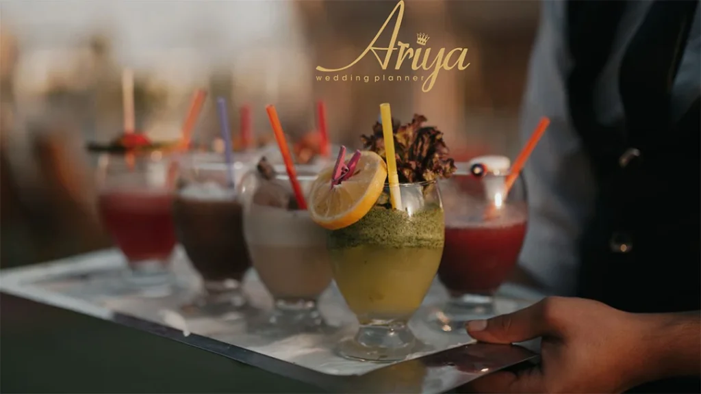 آب میوه طبیعی مراسم عروسی عقد تشریفات آریا با امیر نیاکانی